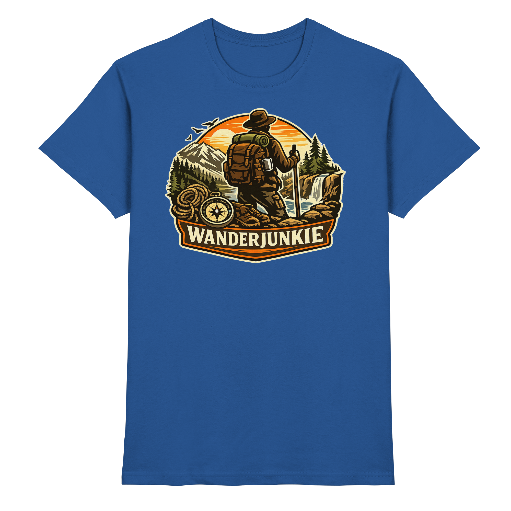 Wanderjunkie Wandern Outdoor - Premium Shirt