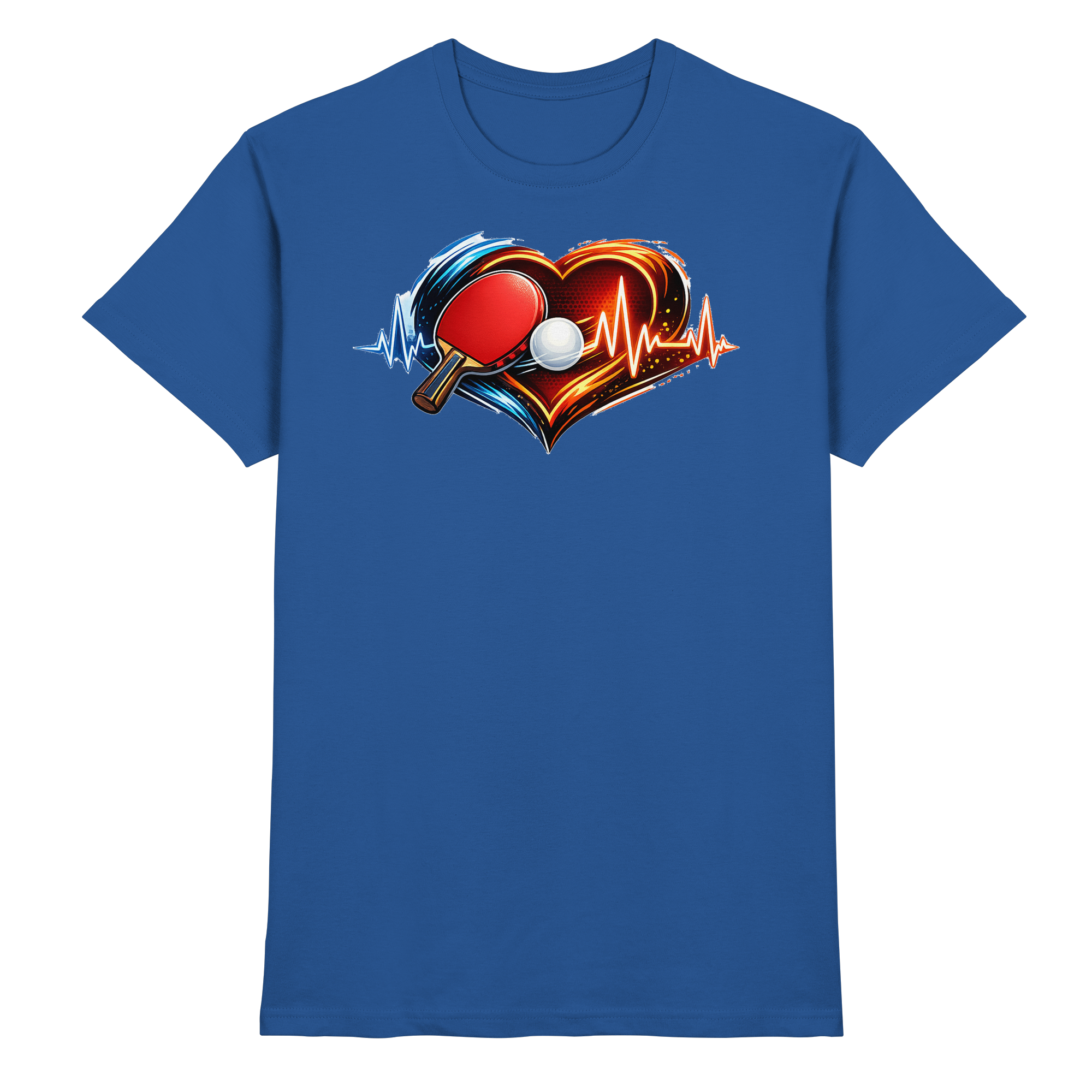 Tischtennis EKG Herz Geschenk - Premium Shirt