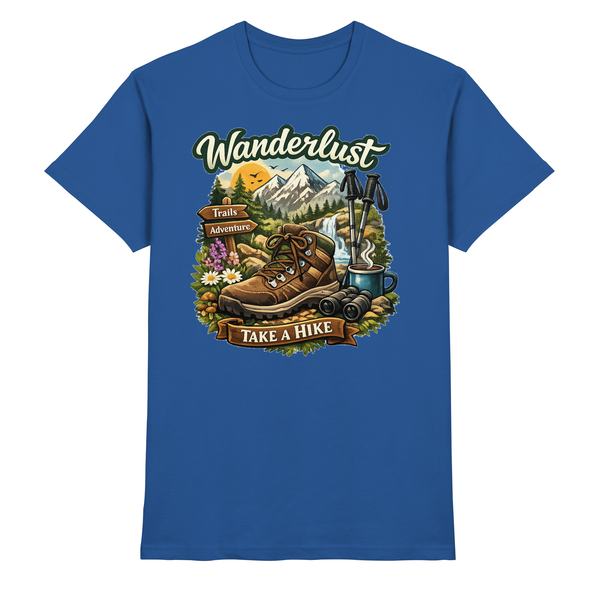 Wanderlust Wandern Outdoor Geschenk - Premium Shirt
