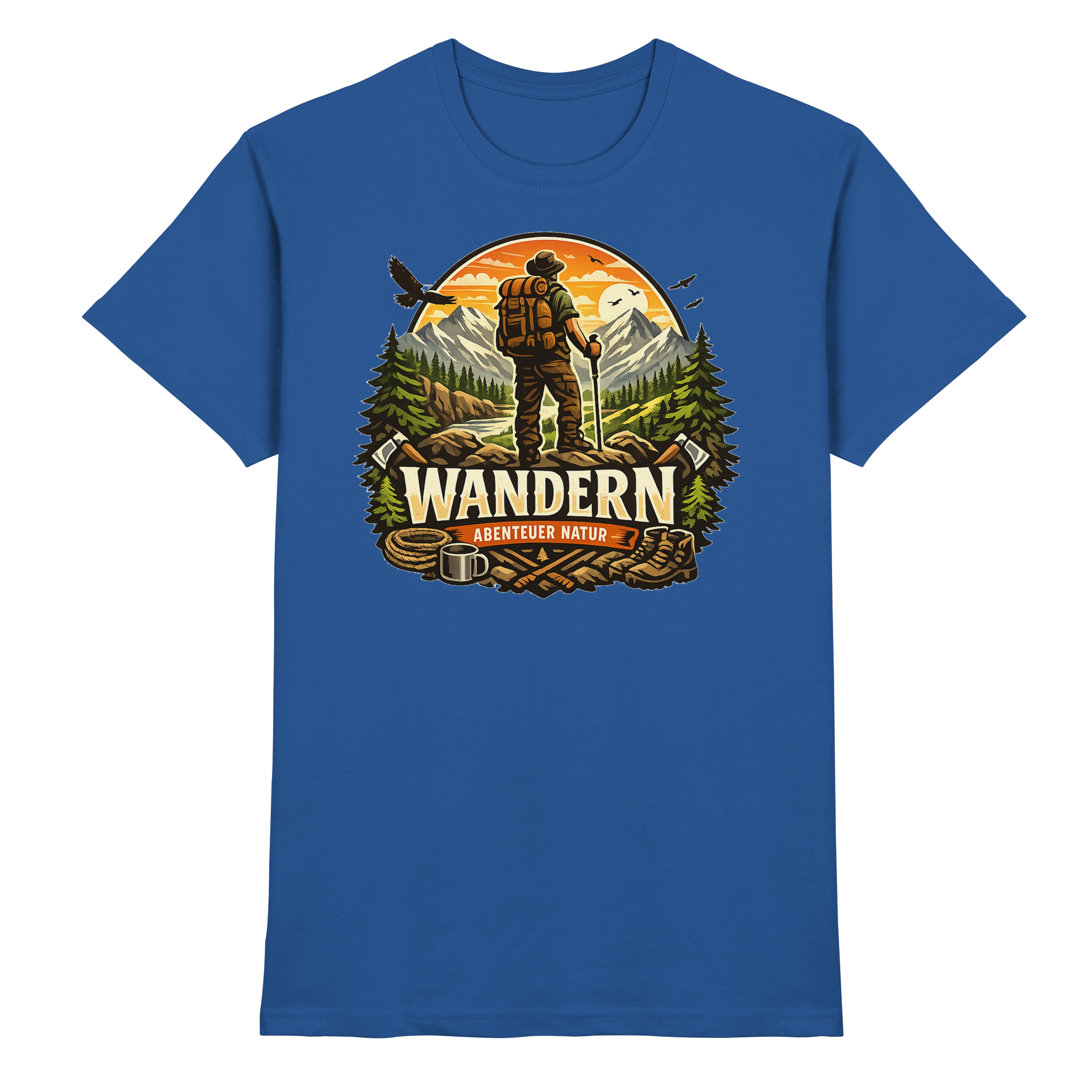 Wandern Abenteuer Natur Geschenk - Premium Shirt