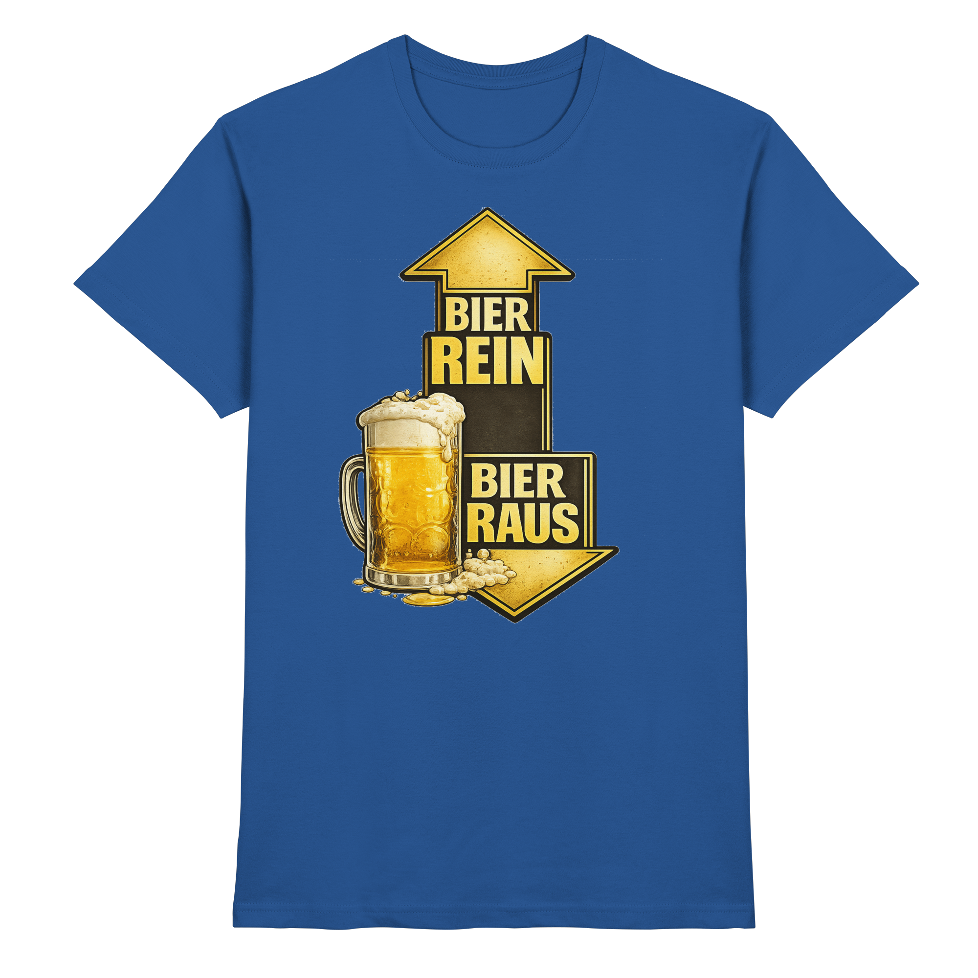 Lustige Sprüche/ BIER REIN - BIER RAUS - Premium Shirt