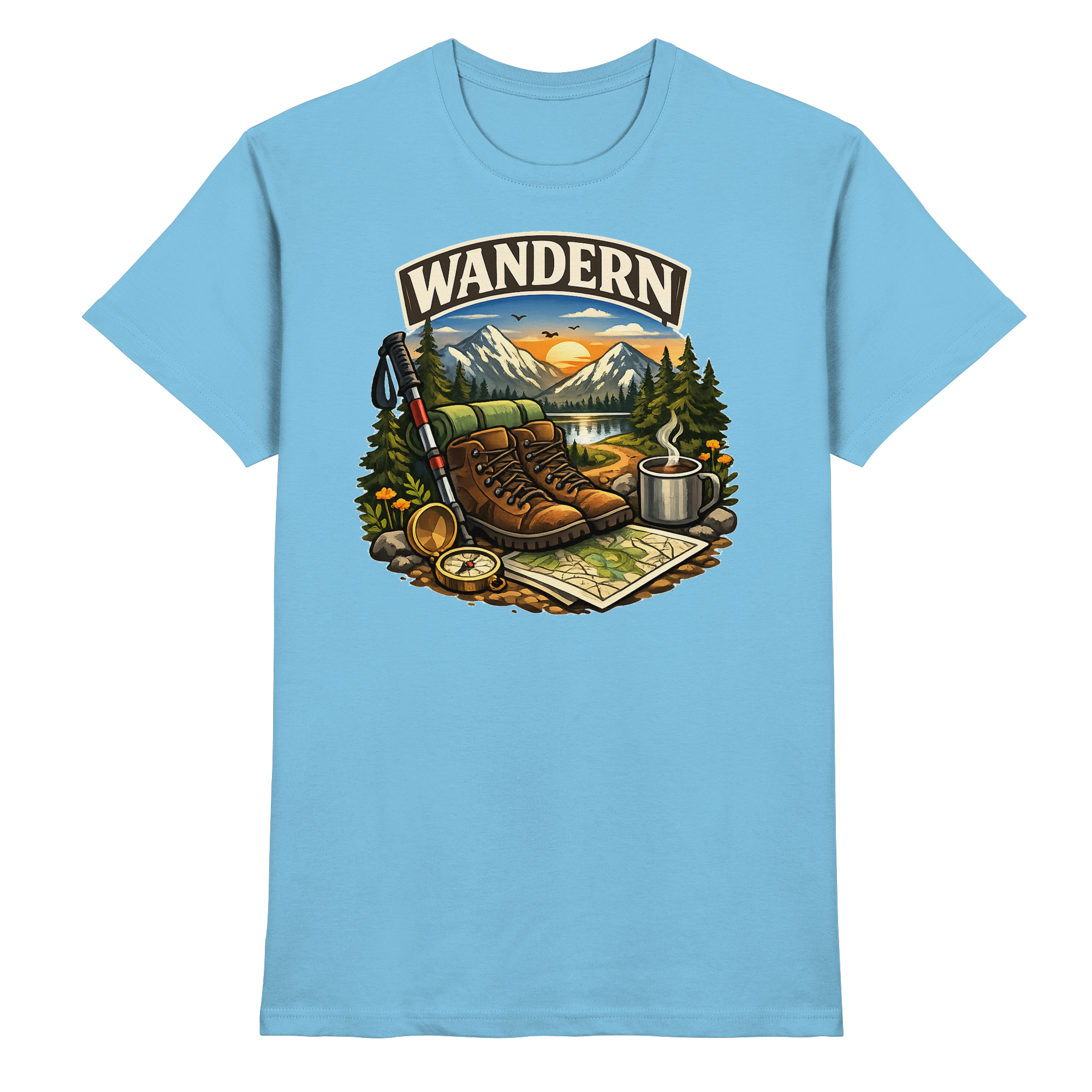 Wandern Natur Outdoor Geschenk - Premium Shirt