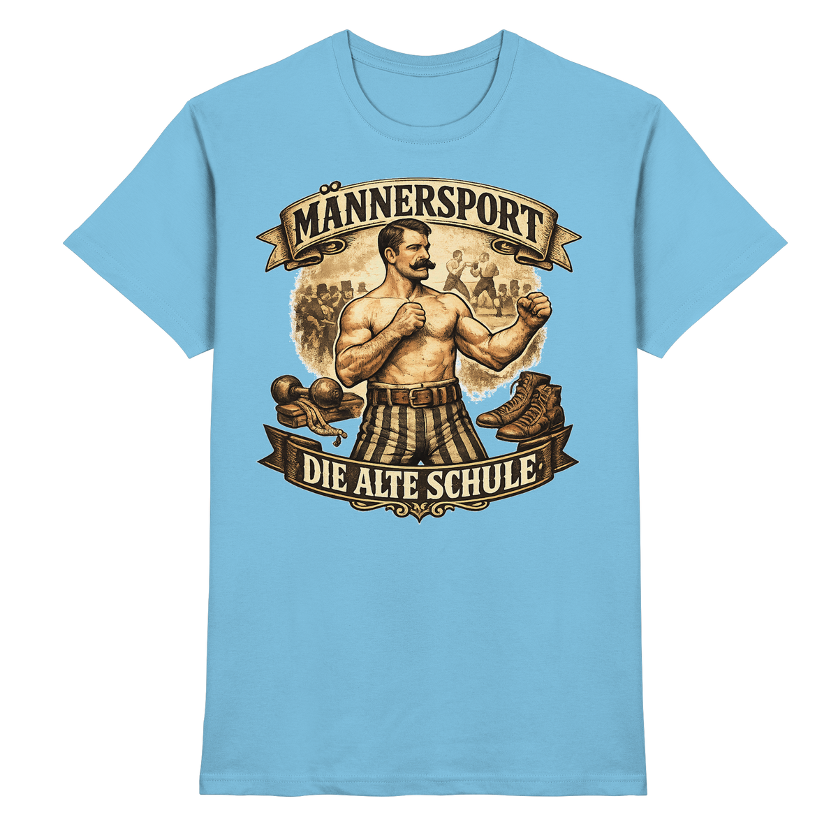 Männersport Die alte Schule Boxen Boxsport Geschenk - Premium Shirt