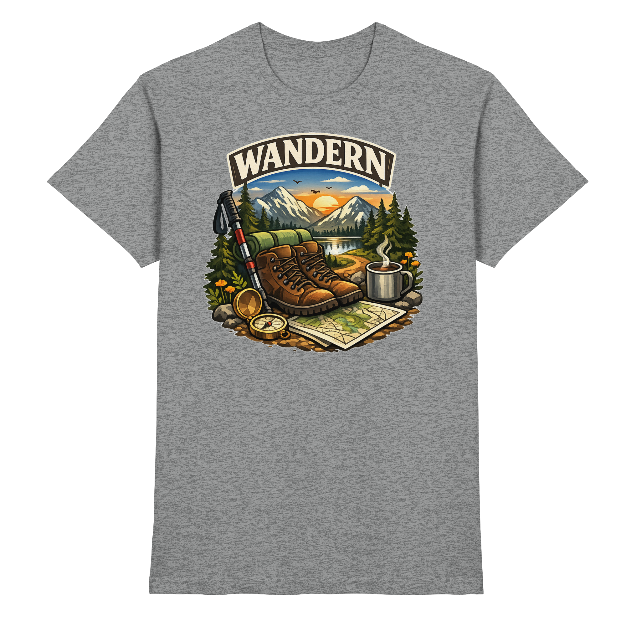Wandern Natur Outdoor Geschenk - Premium Shirt