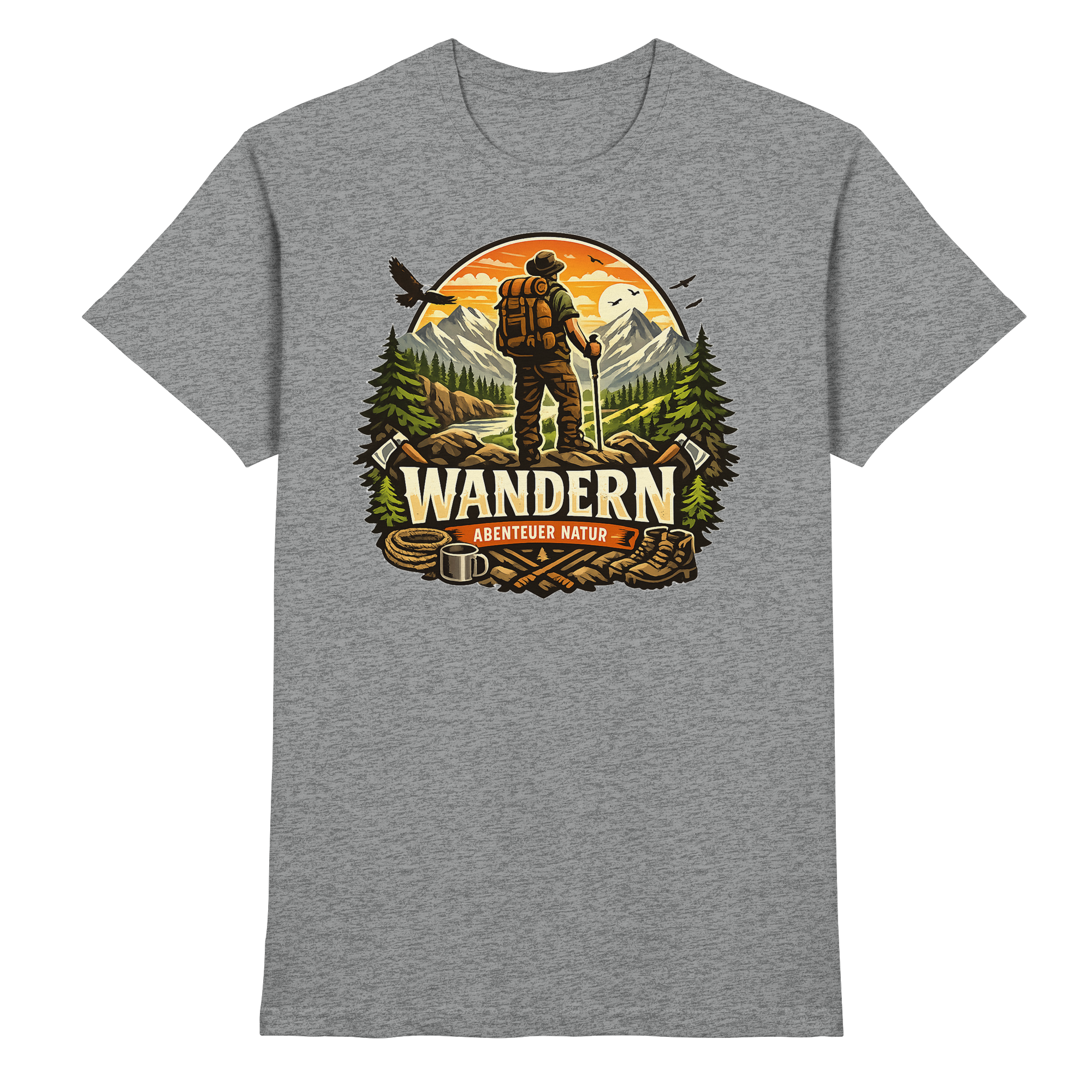 Wandern Abenteuer Natur Geschenk - Premium Shirt