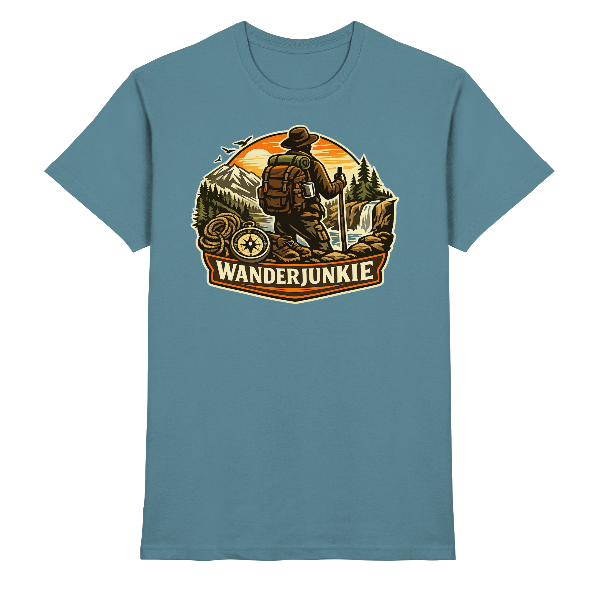 Wanderjunkie Wandern Outdoor - Premium Shirt
