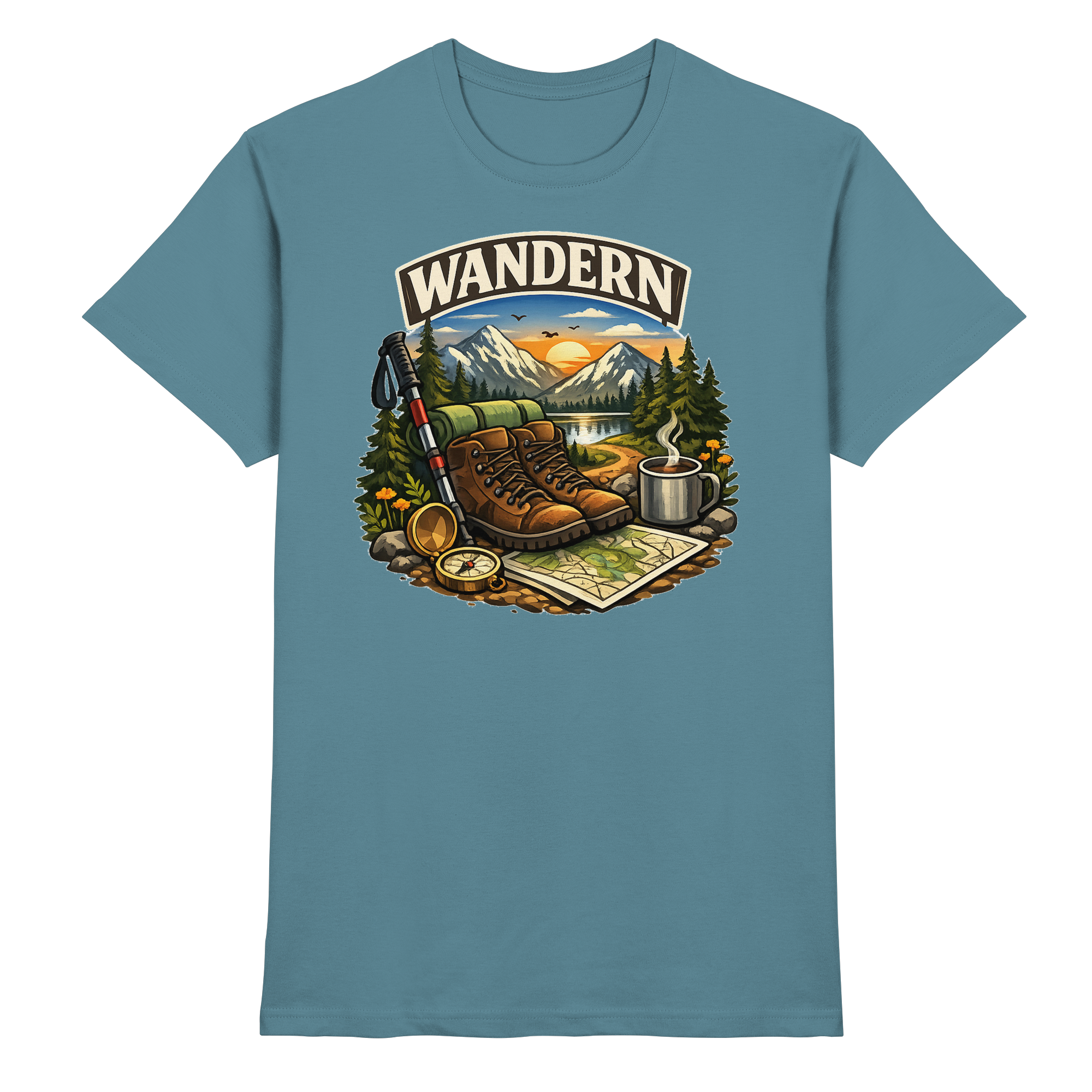 Wandern Natur Outdoor Geschenk - Premium Shirt