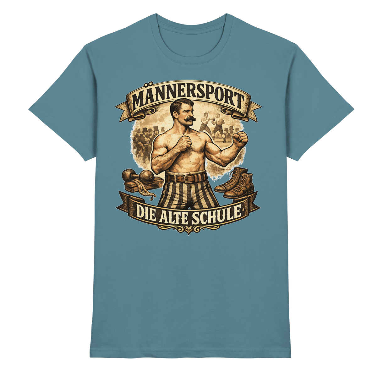 Männersport Die alte Schule Boxen Boxsport Geschenk - Premium Shirt