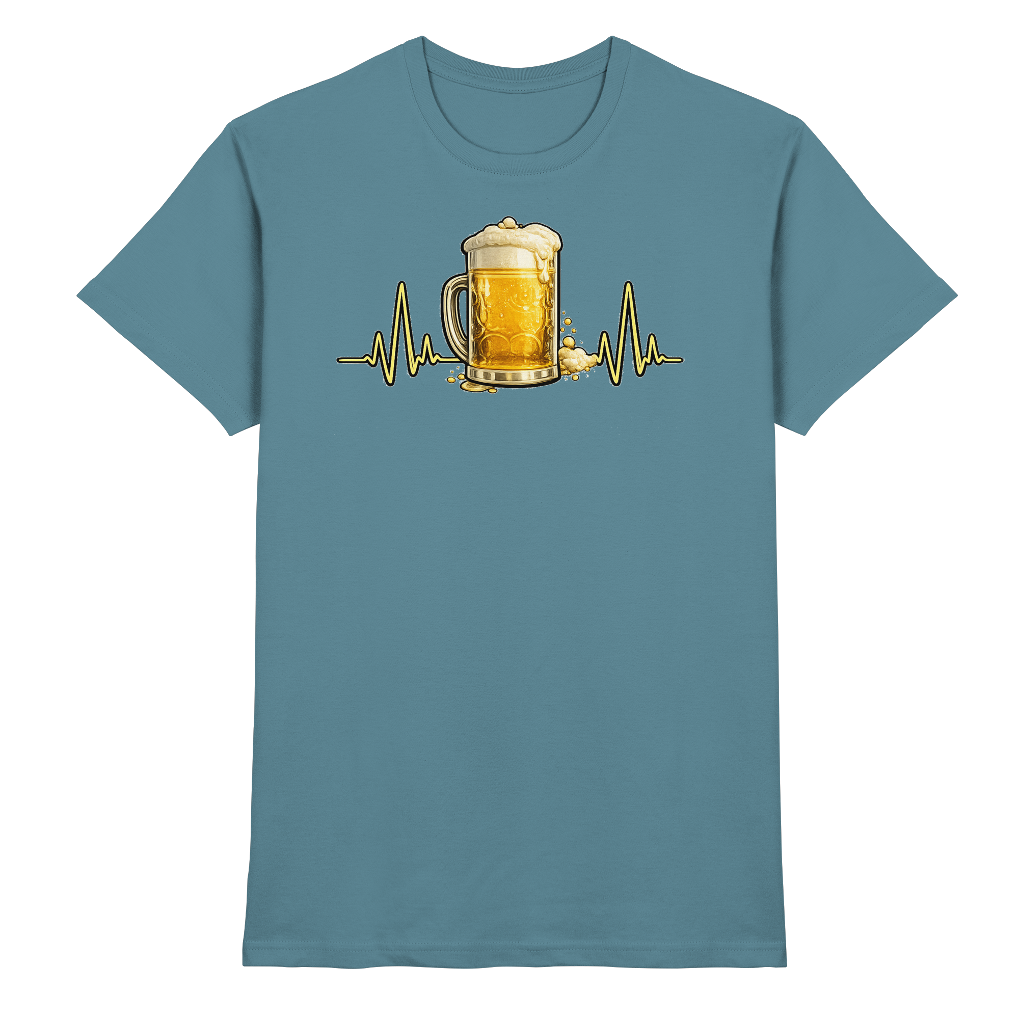 BIER EKG FUN Geschenk Party  - Premium Shirt