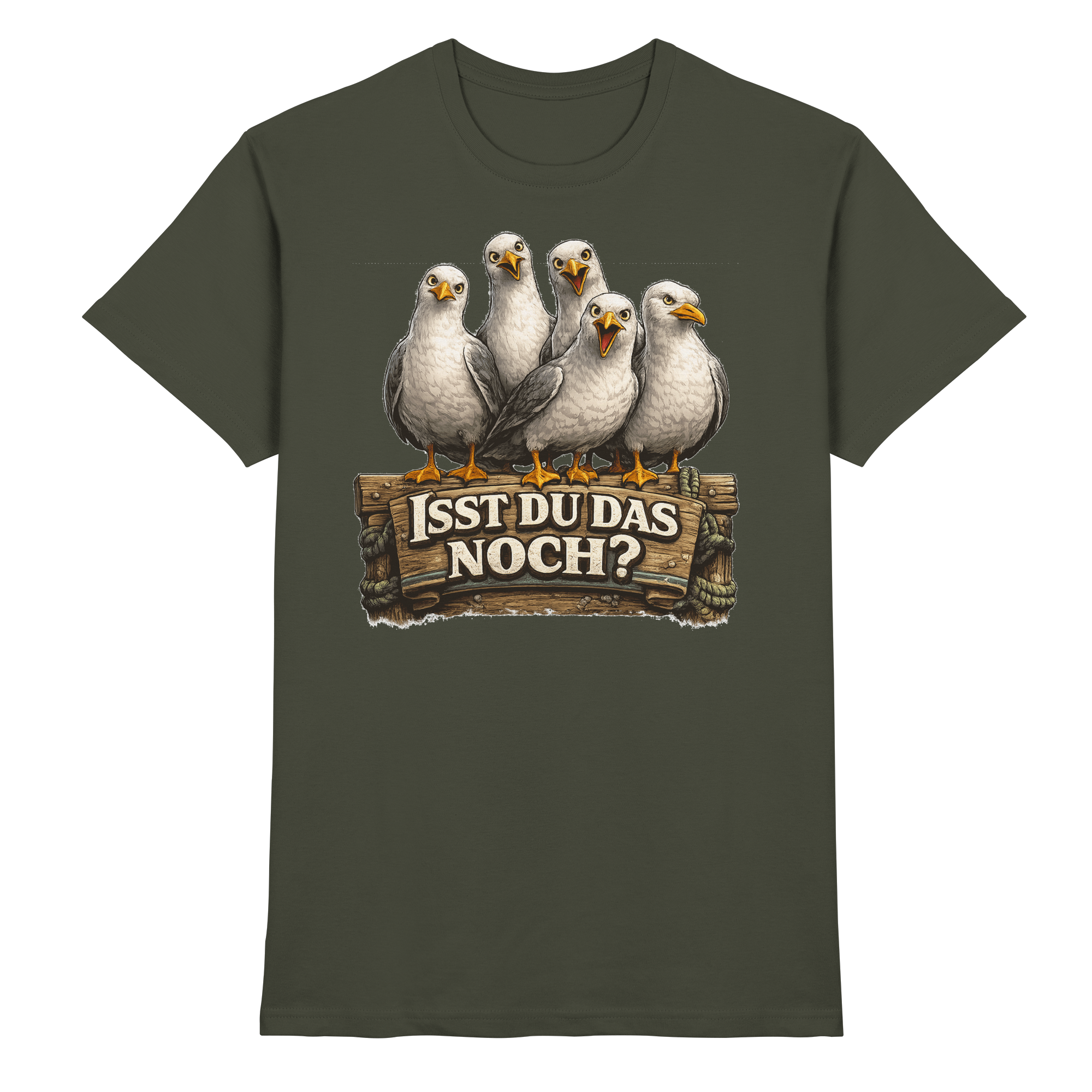 ISST DU DAS NOCH? Lustige Sprüche Möven Küste Meer Ostsee - Premium Shirt