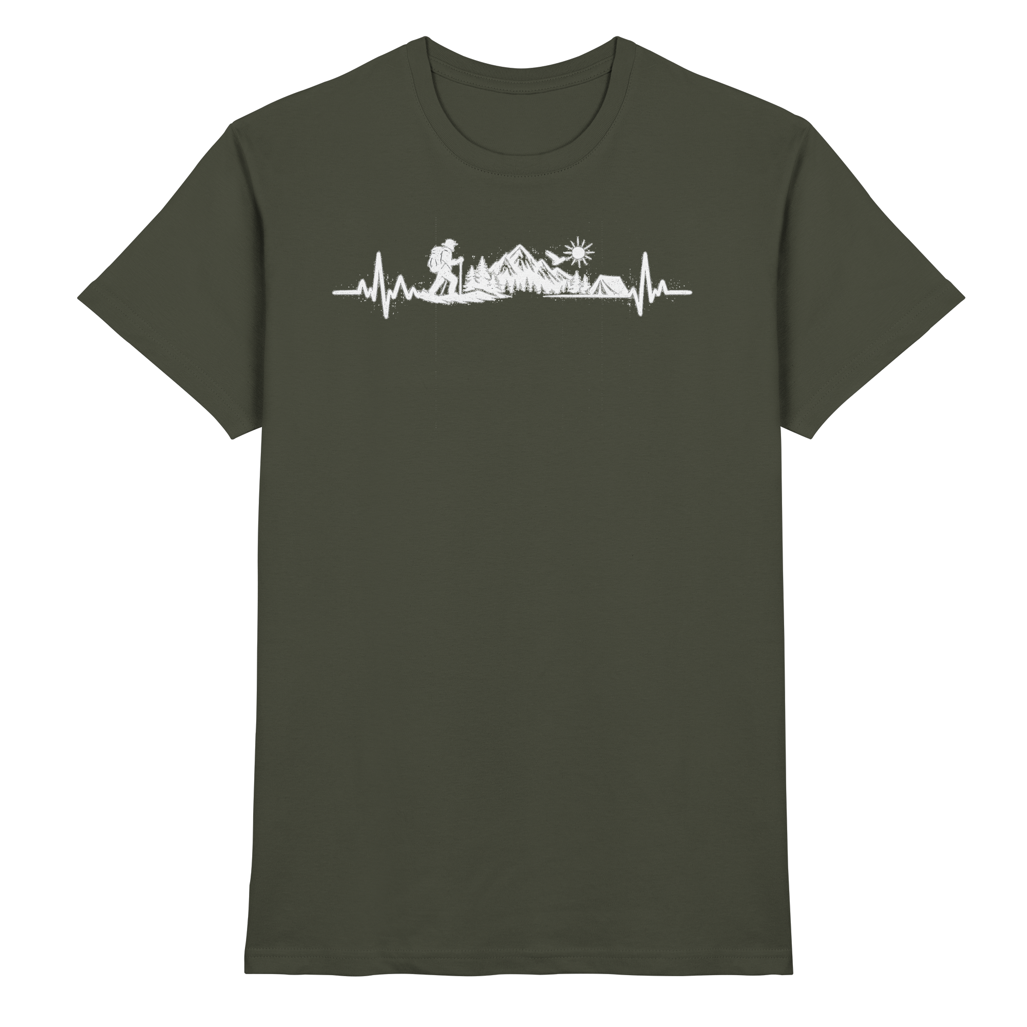 Wandern EKG Geschenk - Premium Shirt