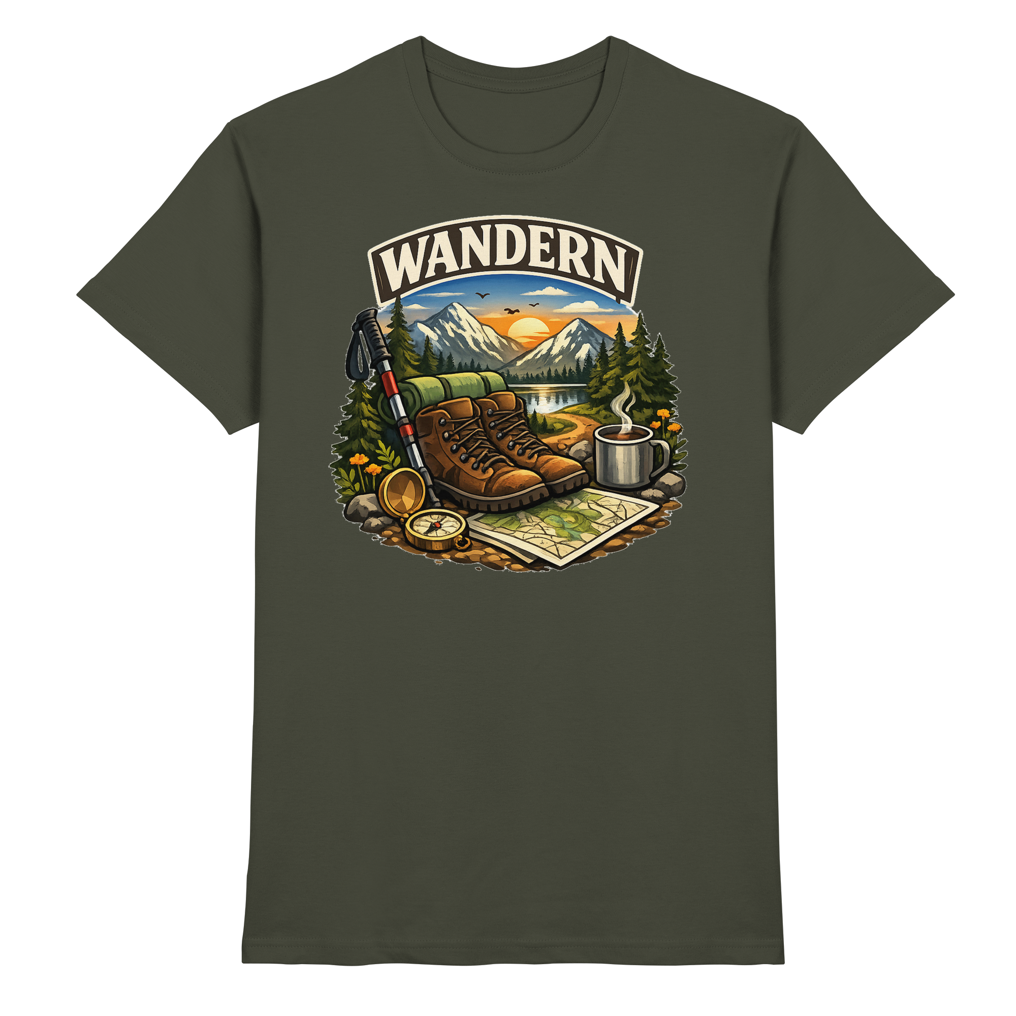 Wandern Natur Outdoor Geschenk - Premium Shirt