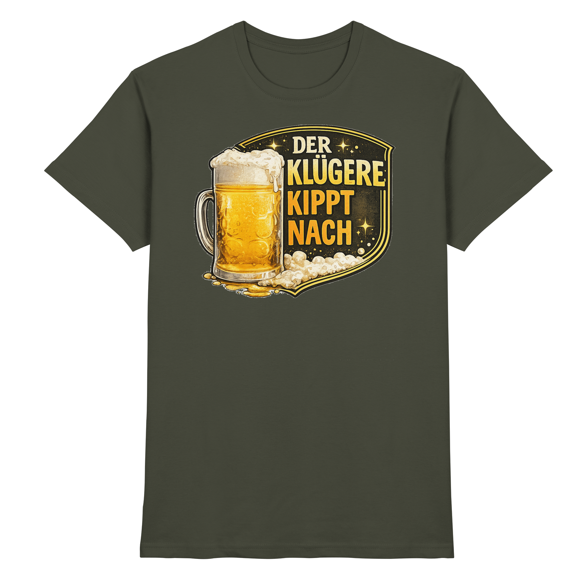 LUSTIGE SPRÜCHE/ DER KLÜGERE KIPPT NACH - Premium Shirt