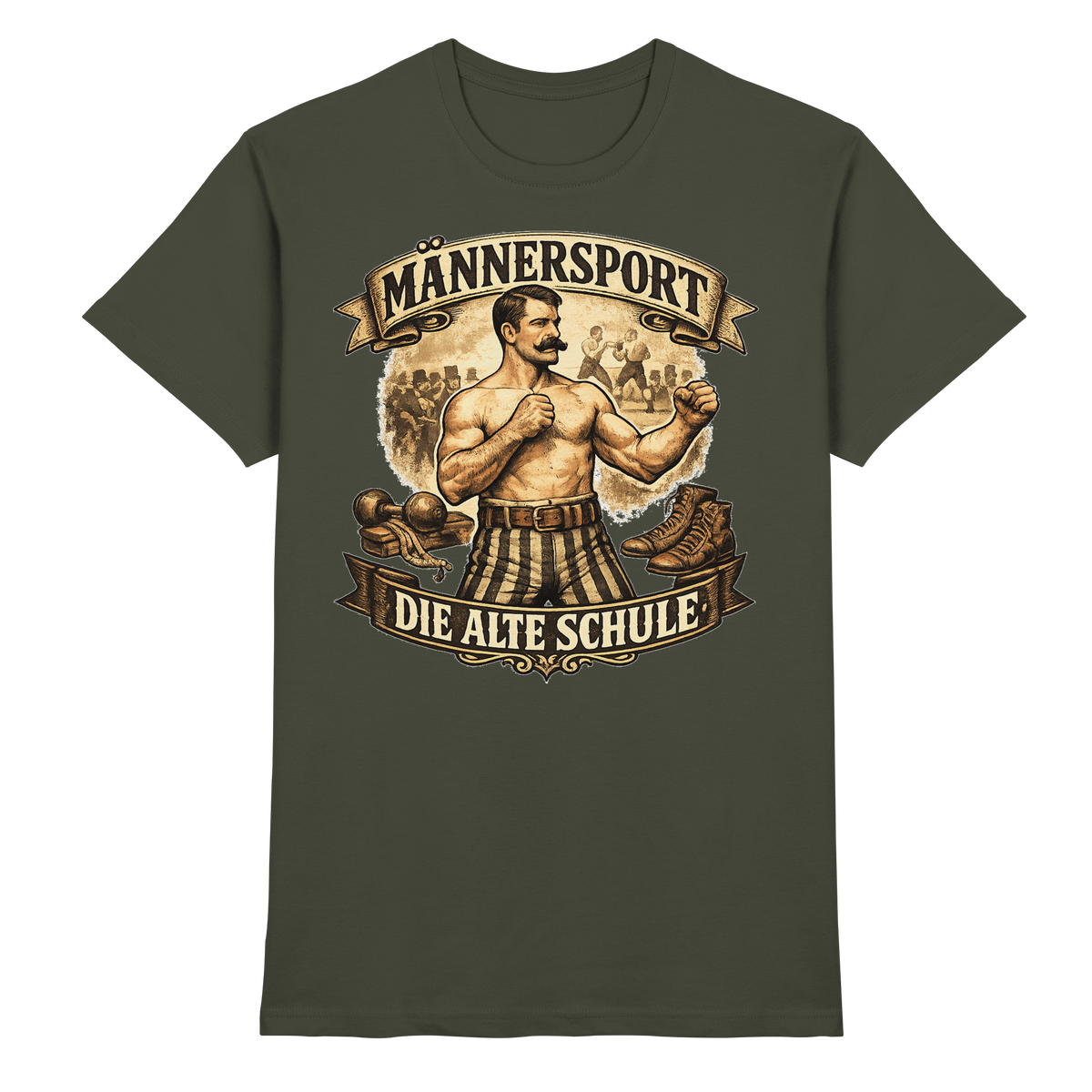 Männersport Die alte Schule Boxen Boxsport Geschenk - Premium Shirt