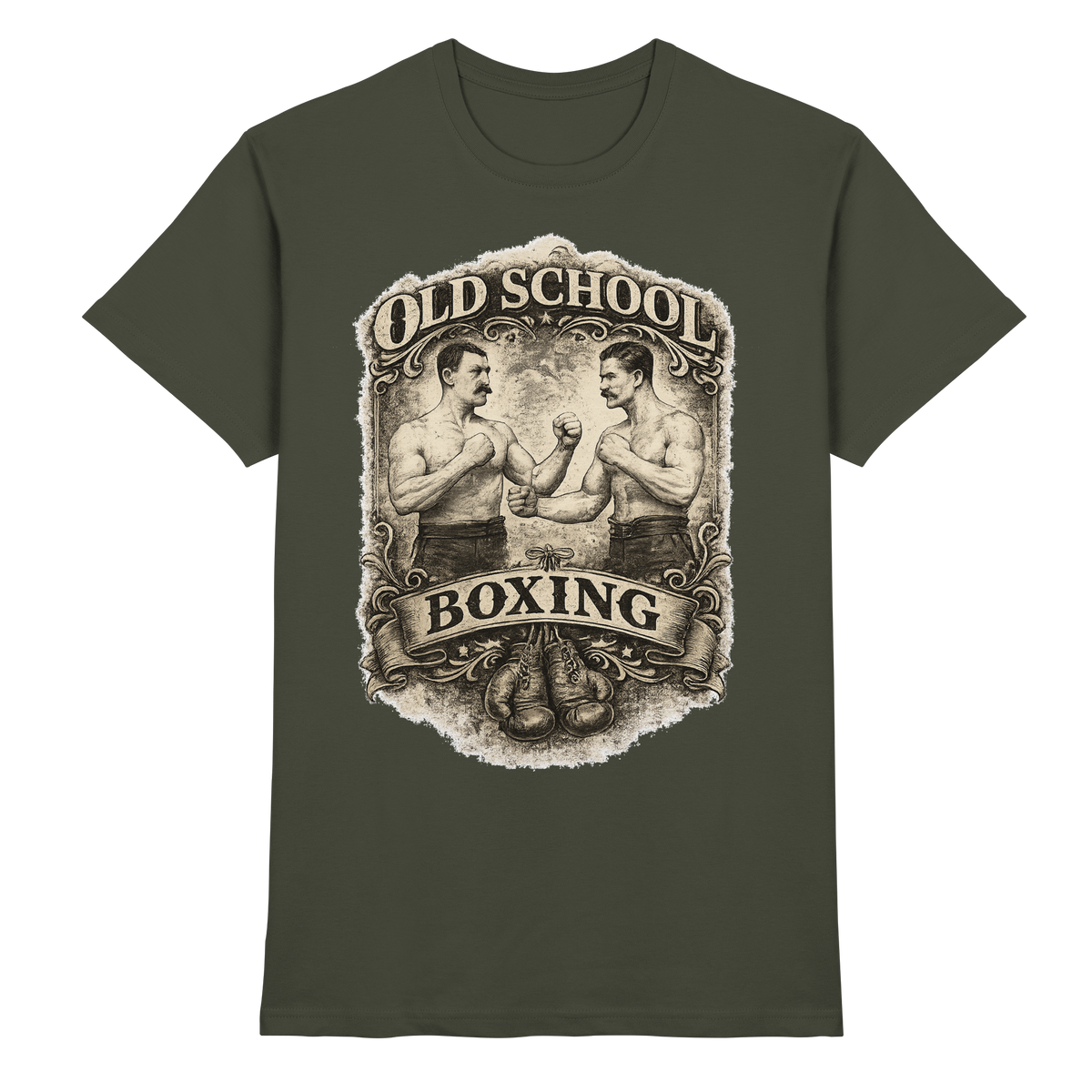 Old School Boxing Boxsport Boxen Geschenk  - Premium Shirt
