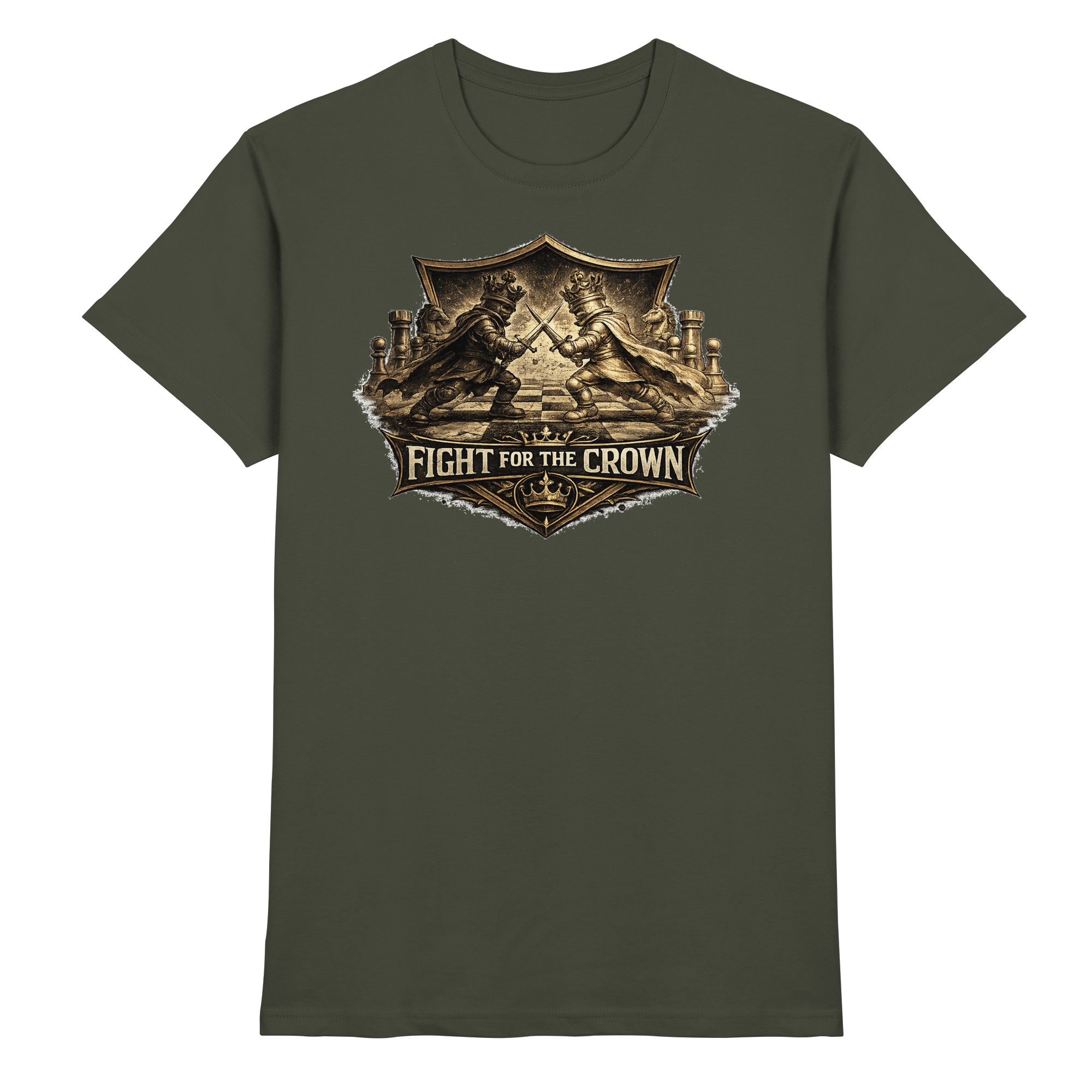 Schach Chess FIGHT FOR THE CROWN - Premium Shirt