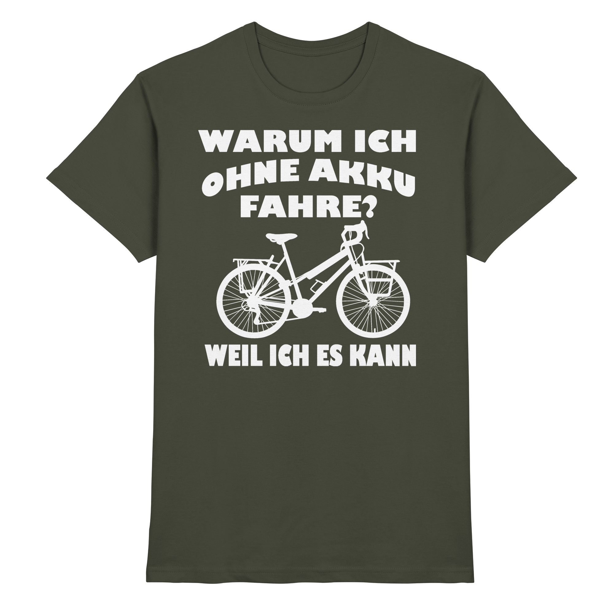 Fahrrad Akku Lustige Sprüche - Premium Shirt
