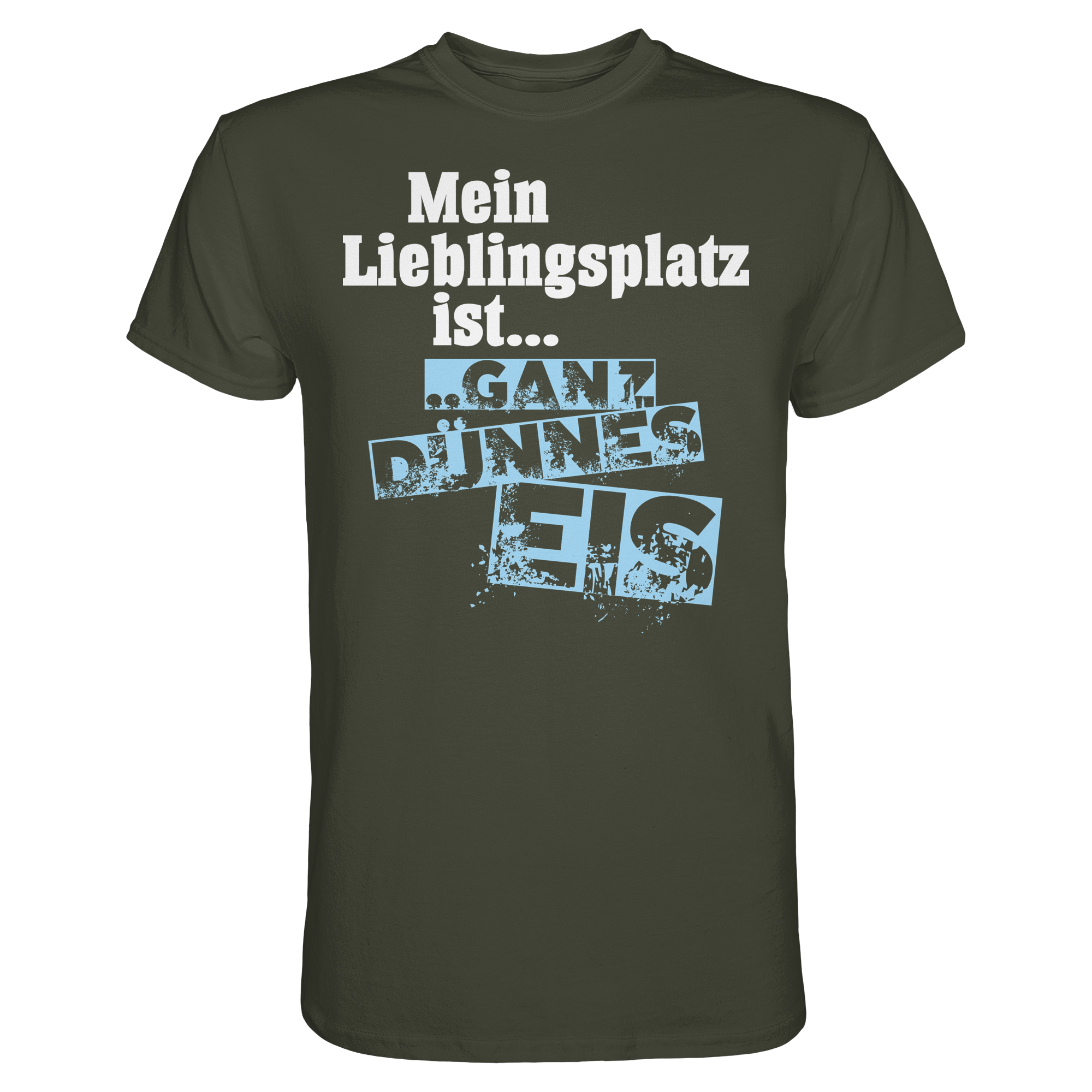 Lustige Sprüche GANZ DÜNNES EIS  - Premium Shirt