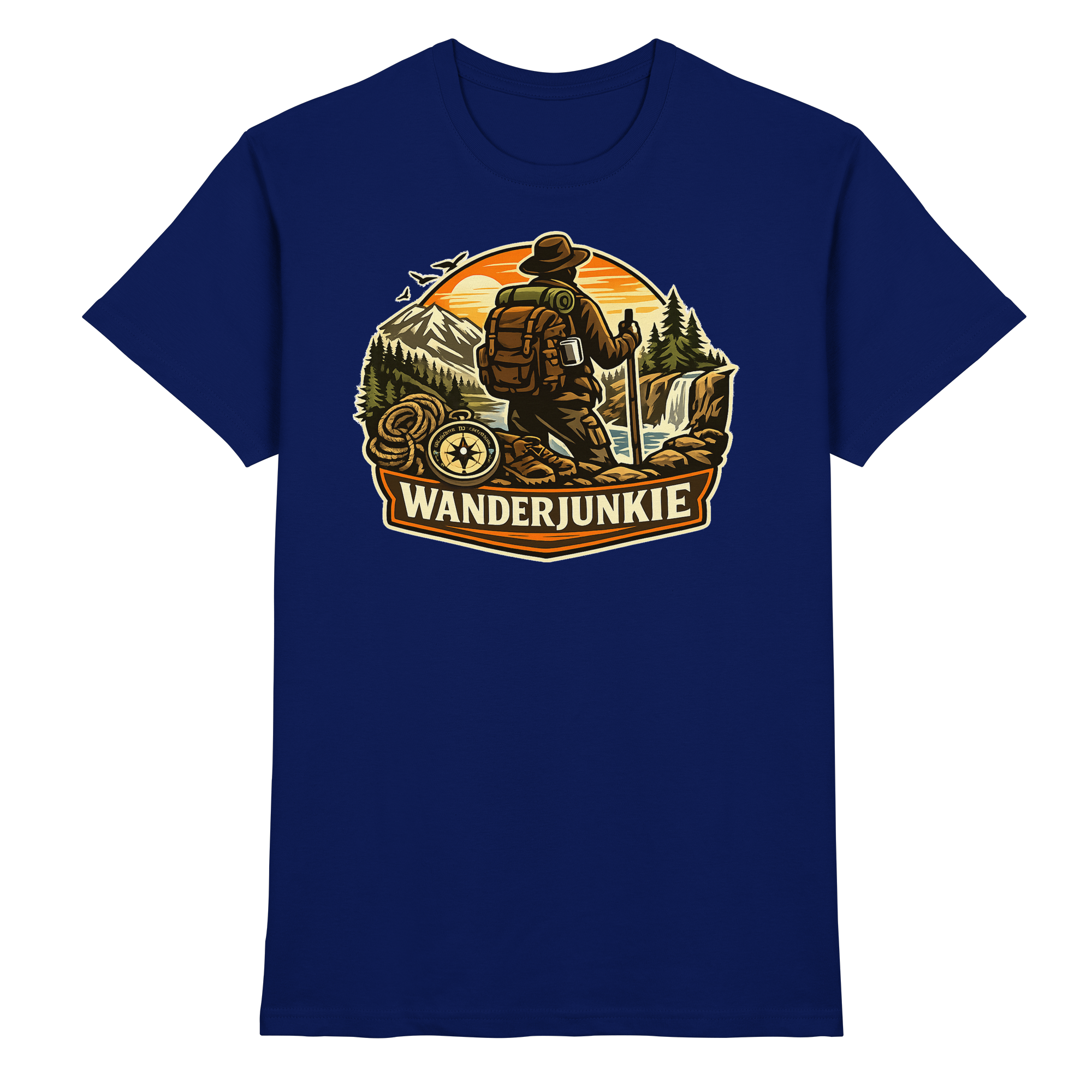 Wanderjunkie Wandern Outdoor - Premium Shirt