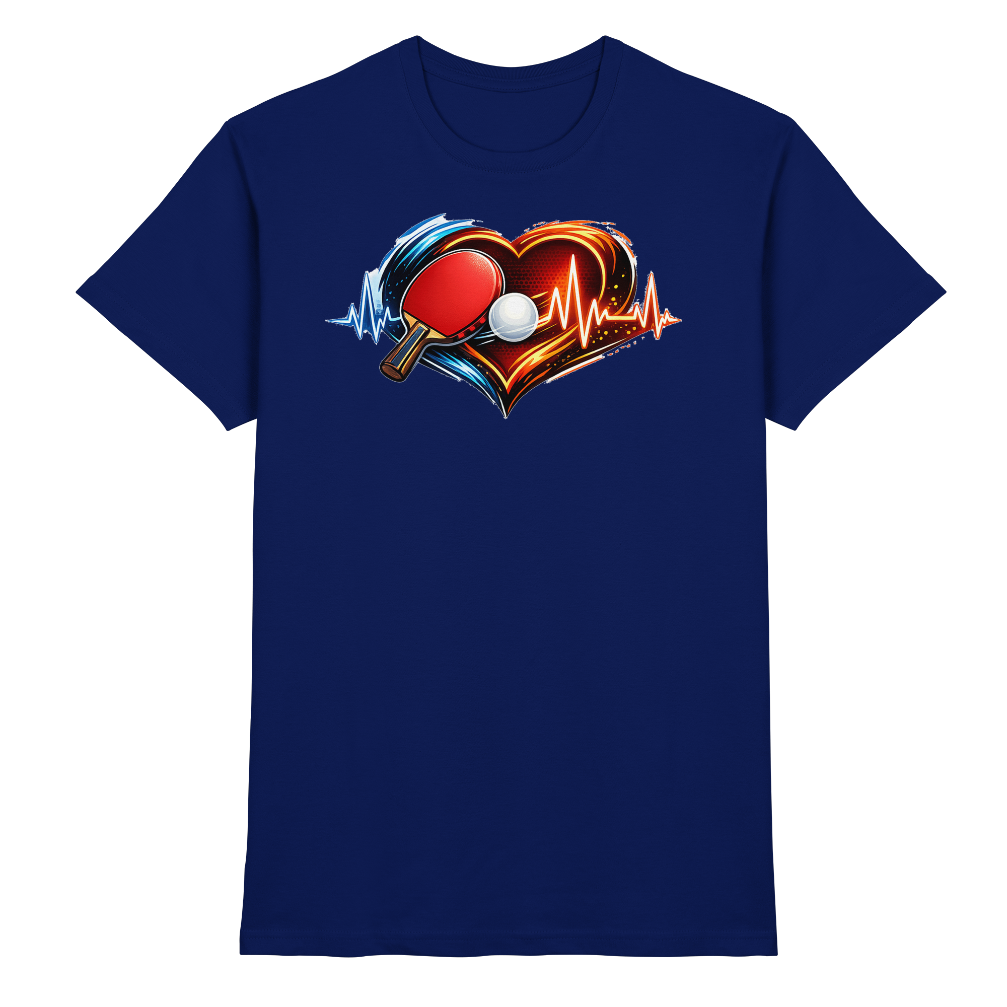 Tischtennis EKG Herz Geschenk - Premium Shirt