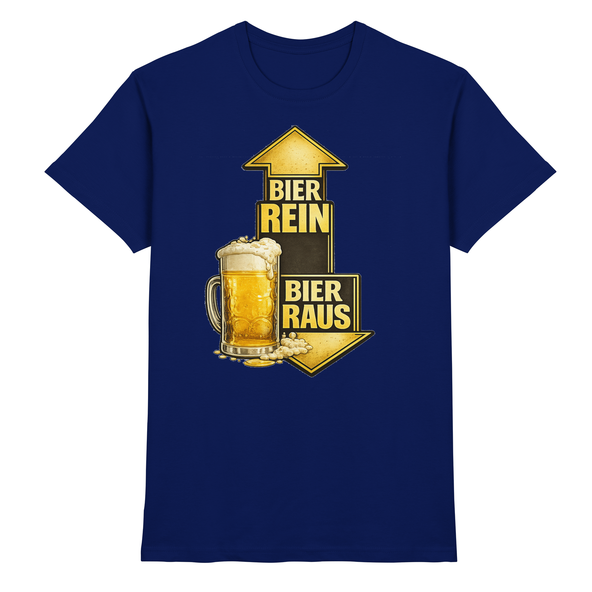 Lustige Sprüche/ BIER REIN - BIER RAUS - Premium Shirt