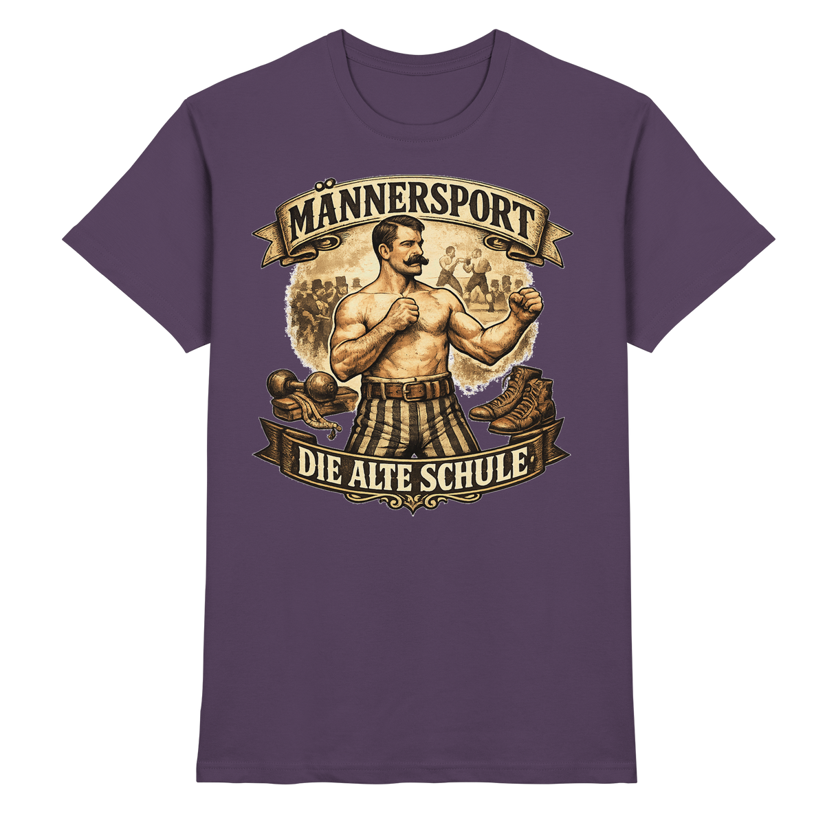 Männersport Die alte Schule Boxen Boxsport Geschenk - Premium Shirt