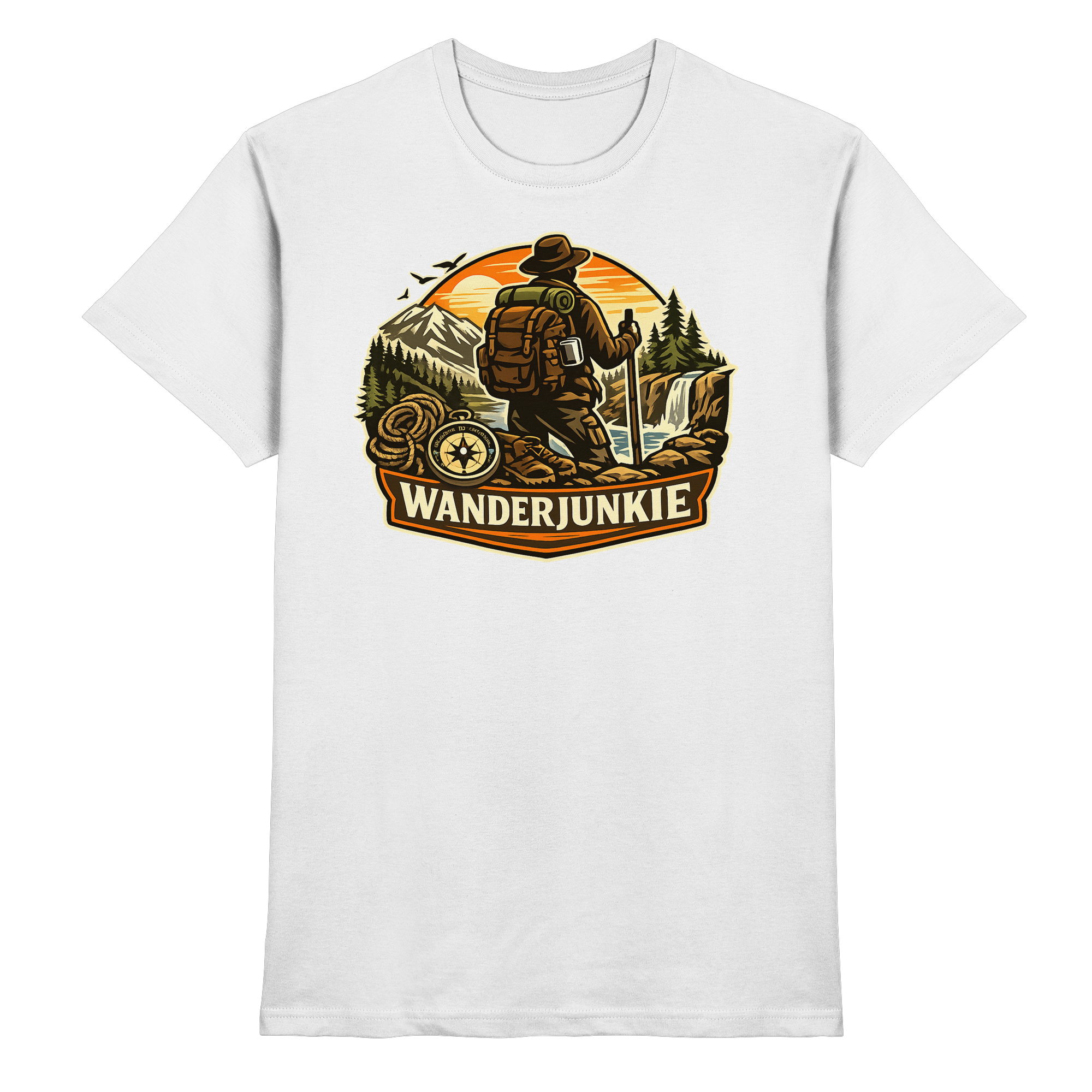 Wanderjunkie Wandern Outdoor - Premium Shirt