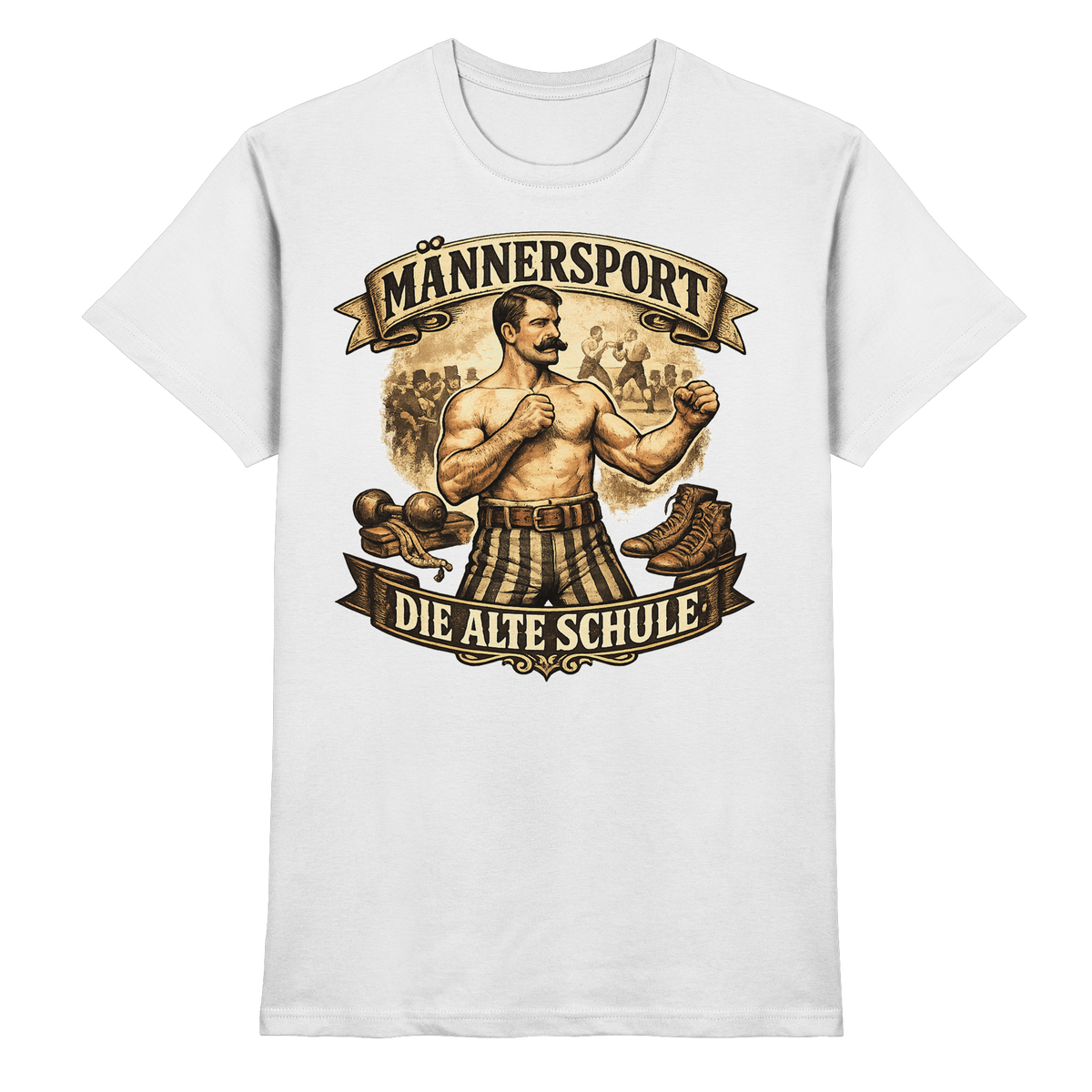 Männersport Die alte Schule Boxen Boxsport Geschenk - Premium Shirt