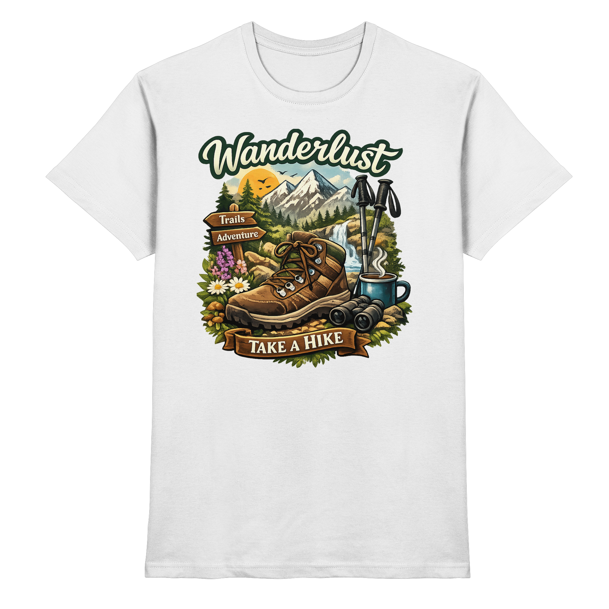 Wanderlust Wandern Outdoor Geschenk - Premium Shirt