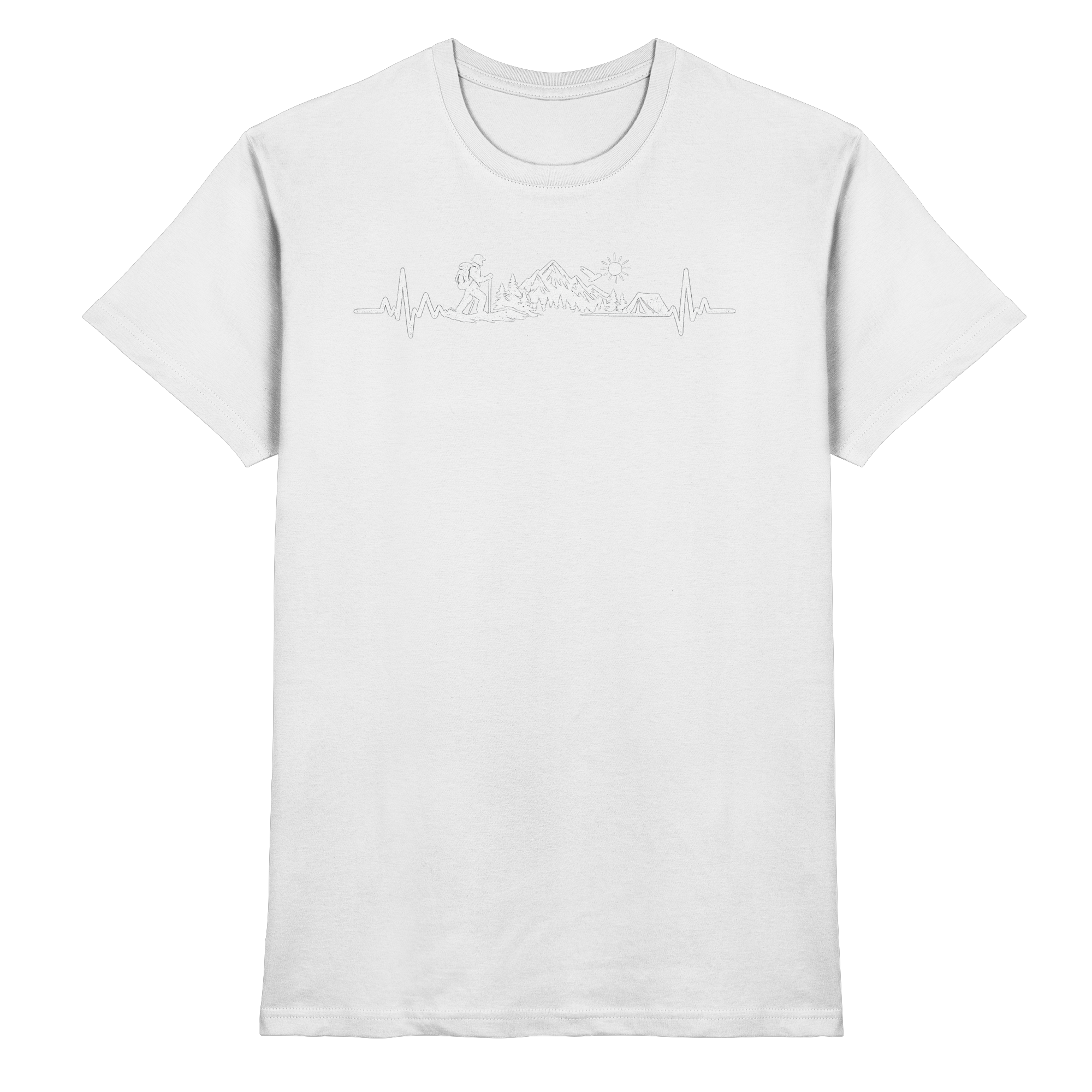 Wandern EKG Outdoor Geschenk - Premium Shirt