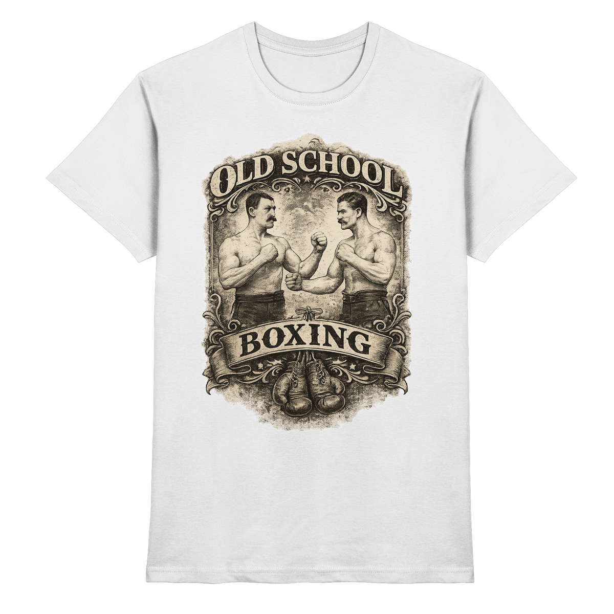 Old School Boxing Boxsport Boxen Geschenk  - Premium Shirt