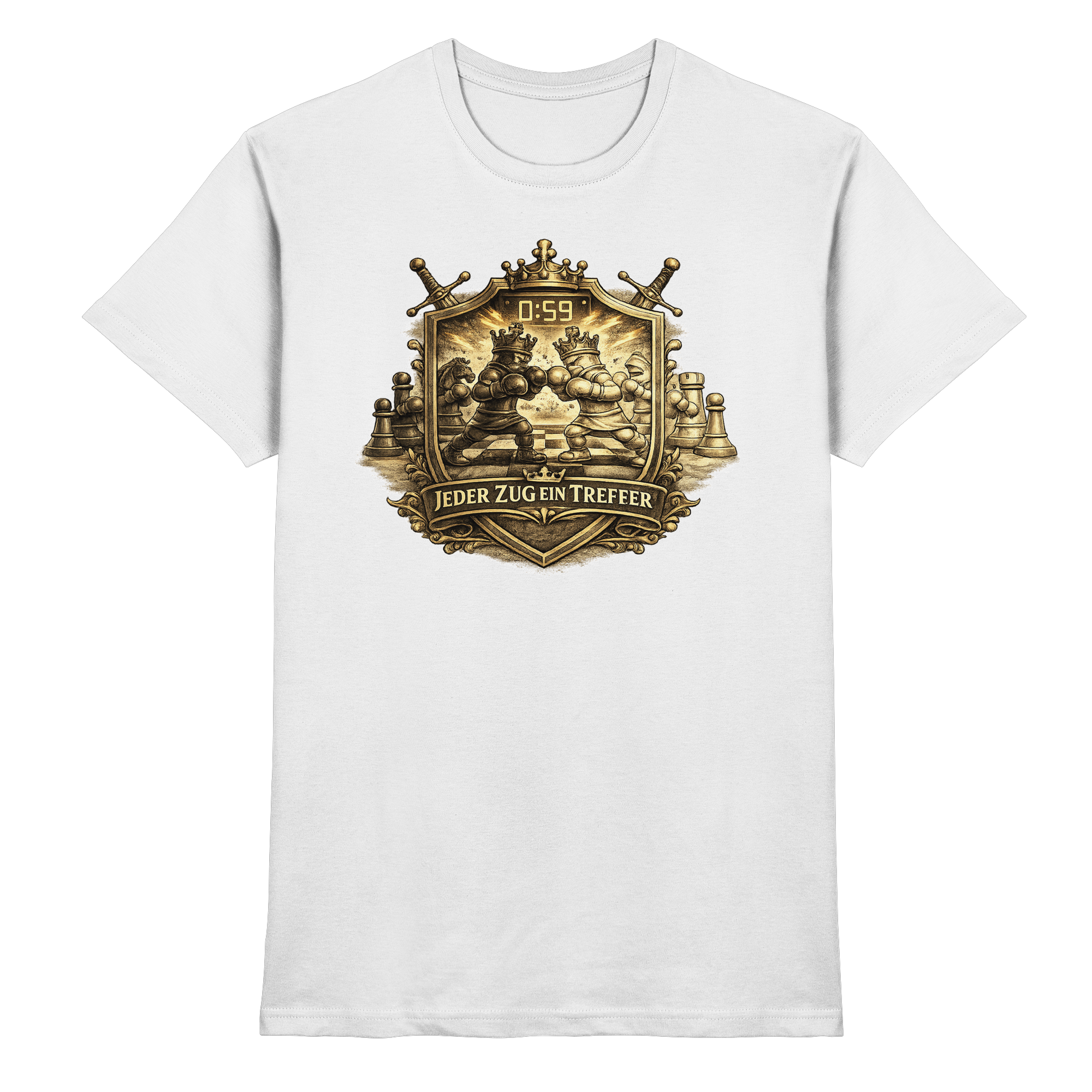 Schach/ JEDER ZUG EIN TREFFER  - Premium Shirt