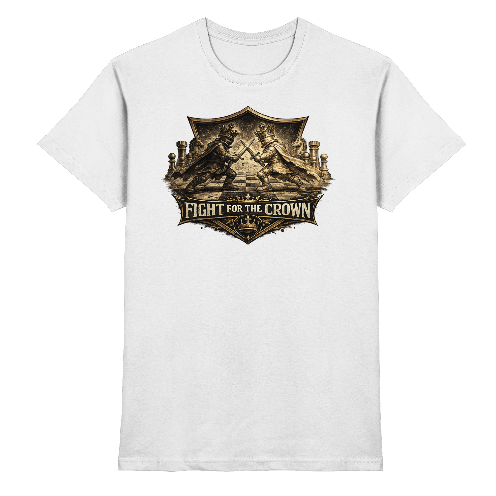 Schach Chess FIGHT FOR THE CROWN - Premium Shirt