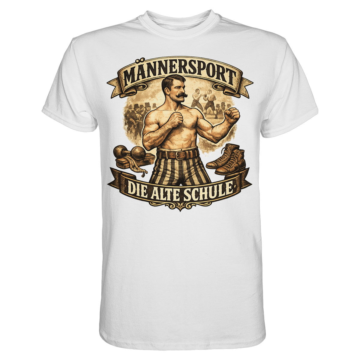Männersport Die alte Schule Boxen Boxsport Geschenk - Premium Shirt